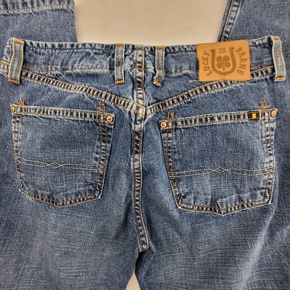 Vintage Lucky Brand Jeans Women's 2 Blue Wild Child Mid-Rise Boot Cut Slit USA - Picture 14 of 16